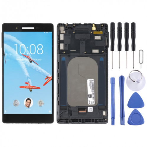 Écran LCD d'origine pour Lenovo Tab 7 TB-7504N TB-7504X TB-7504F TB-7504 Numériseur Assemblage complet avec cadre (Noir) SH541B1112-35