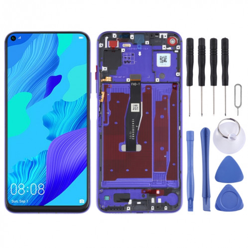 Écran LCD d'origine pour Honor 20 / Huawei Nova 5T Digitizer Assemblage complet avec cadre (Violet) SH739P1744-35