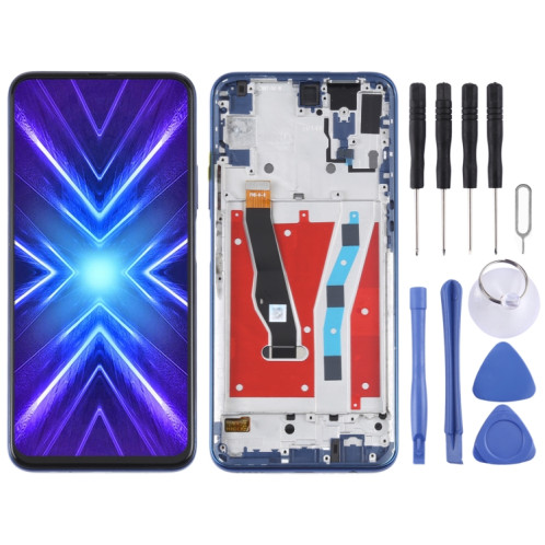 Écran LCD d'origine pour Honor 9X / 9X Pro / Huawei Y9s Digitizer Assemblage complet avec cadre (Bleu foncé) SH745D1965-35