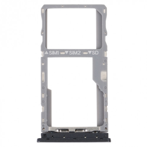 Pour TCL 20 SE Plateau de carte SIM d'origine + plateau de carte SIM / Micro SD (noir) SH762B1654-34