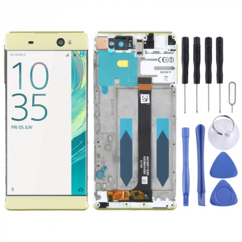 Écran LCD d'origine pour Sony Xperia XA Ultra F3212 Digitizer Assemblage complet avec cadre (Or) SH89JL1999-35