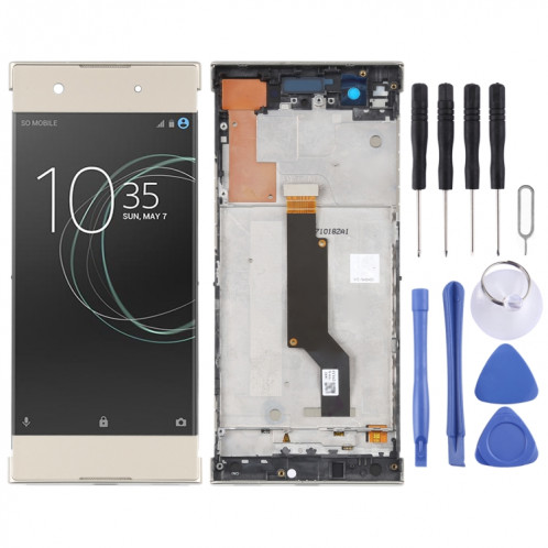 Écran LCD d'origine pour Sony Xperia XA1 G3116 Assemblage complet du numériseur avec cadre (Or) SH90JL1260-35