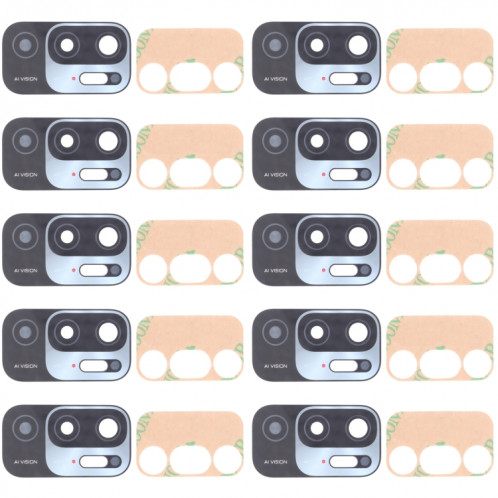 Lentille de caméra arrière 10 pièces pour Xiaomi Redmi Note 10T 5G SH58591527-30