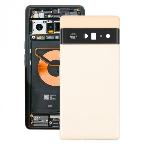 Pour le couvercle arrière de la batterie Google Pixel 6 Pro avec cadre central (or) SH73JL249-36
