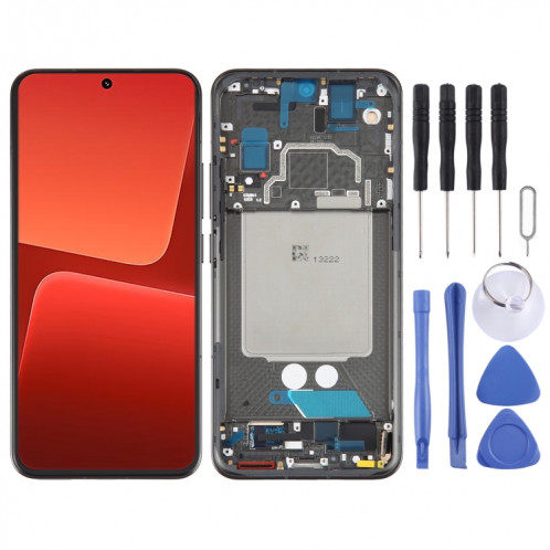 Écran LCD d'origine AMOLED pour Xiaomi 13 Assemblage complet du numériseur avec cadre (Noir) SH976B1184-35