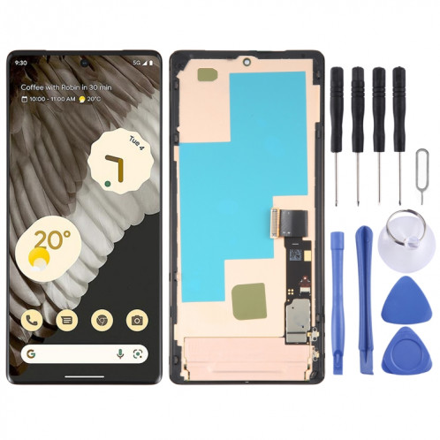 Écran LCD AMOLED pour Google Pixel 7 Pro GV4BC GE2AE Assemblage complet du numériseur avec cadre (Noir) SH980B800-35