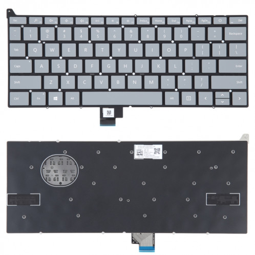 Clavier version US avec bouton d'alimentation pour ordinateur portable Microsoft Surface Go 1934 (gris) SH058H1433-35