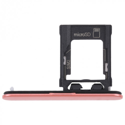 Pour Sony Xperia XZ1 Compact Plateau de carte SIM d'origine + plateau de carte Micro SD (Orange) SH066E1386-34