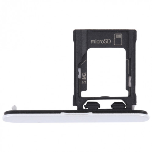 Pour Sony Xperia XZ1 Compact Plateau de carte SIM d'origine + Plateau de carte Micro SD (Argent) SH066S529-34