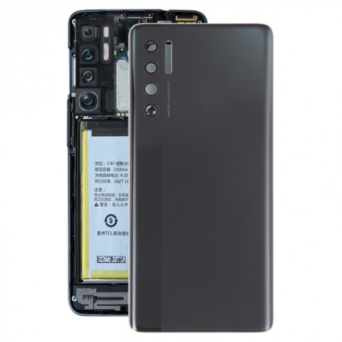 Pour le couvercle arrière de la batterie d'origine TCL 20 Pro 5G (noir) SH23BL1957-36