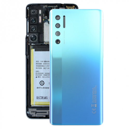 Pour le couvercle arrière de la batterie d'origine TCL 20 Pro 5G (bleu) SH23LL257-37