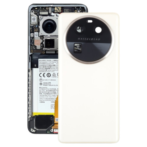 Pour OPPO Find X6 Couvercle arrière de batterie d'origine avec couvercle d'objectif d'appareil photo SH72JL333-36