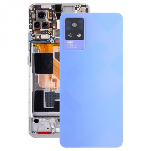 Pour vivo Y73 V2059 couvercle arrière de batterie d'origine avec couvercle d'objectif de caméra (violet) SH40PL1315-36