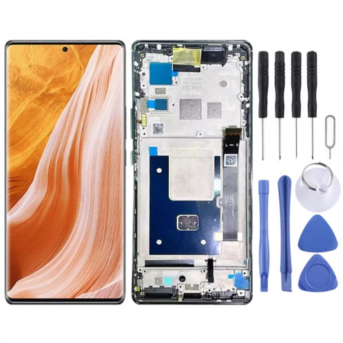 Écran LCD AMOLED pour ZTE Axon 40 Pro A2023 Assemblage complet du numériseur avec cadre (Noir) SH621B1537-36