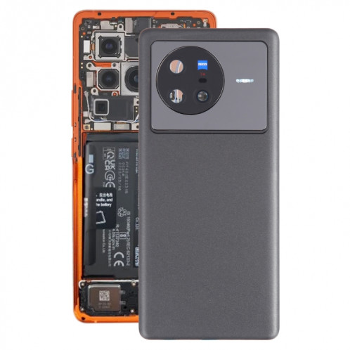 Coque arrière de batterie pour vivo X80 avec cache d'objectif d'appareil photo (noir) SH70BL1460-36