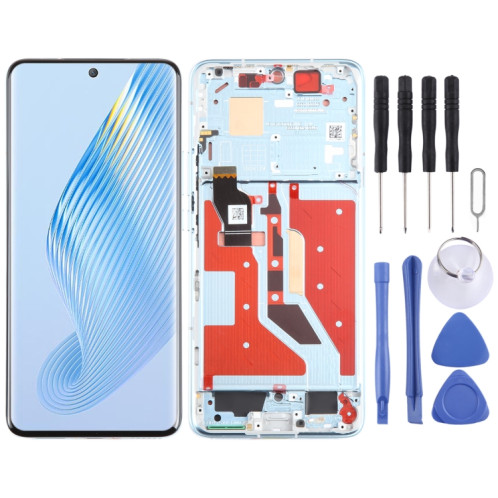 Pour Honor Magic5 écran LCD d'origine numériseur assemblage complet avec cadre (bleu) SH767L987-37