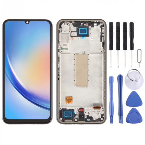 Pour Samsung Galaxy A34 5G SM-A346B OLED LCD écran numériseur assemblage complet avec cadre SH7139500-37