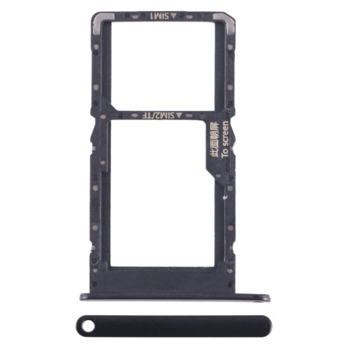 Pour Huawei nova Y70 Plateau pour carte SIM + SIM / Micro SD (Noir) SH194B1967-34