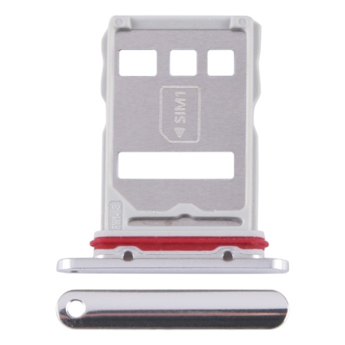 Pour Huawei Mate 50 SIM + NM Card Tray (Argent) SH200S754-34