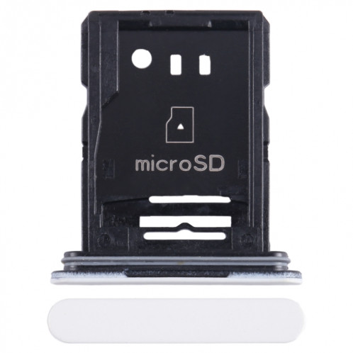 Pour Sony Xperia Ace II Plateau pour carte SIM + Micro SD d'origine (Blanc) SH316W1222-34