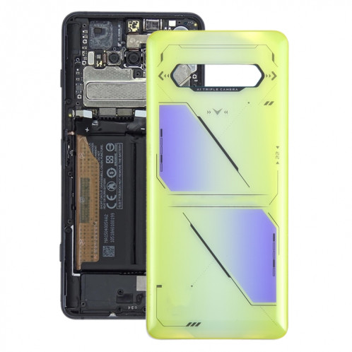 Pour Xiaomi Black Shark 5 RS Couvercle arrière de la batterie d'origine (jaune) SH13YL41-37