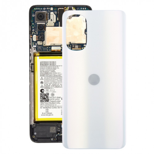 Pour Motorola Moto G82 Couvercle arrière de la batterie d'origine (Blanc) SH07WL528-37