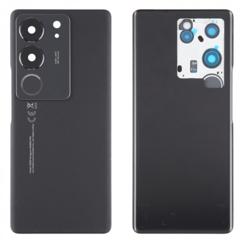 Pour Vivo V29 Pro Couvercle arrière de la batterie d'origine avec couvercle d'objectif d'appareil photo (noir) SH95BL919-37