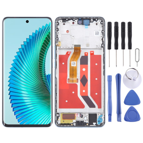 Pour Honor Magic6 Lite écran LCD d'origine numériseur assemblage complet avec cadre (bleu) SH630L1526-37