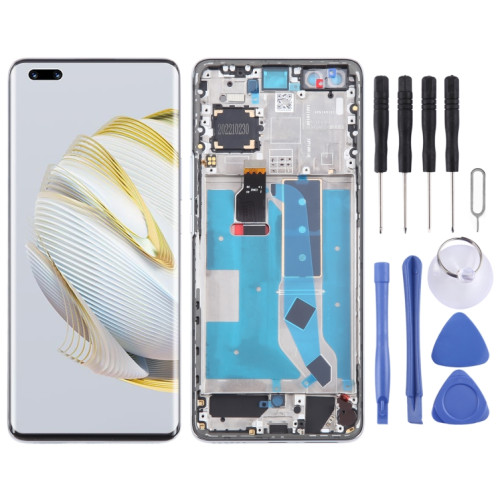 Pour Huawei Nova 10 Pro Écran LCD d'origine numériseur assemblage complet avec cadre (argent) SH634S691-37