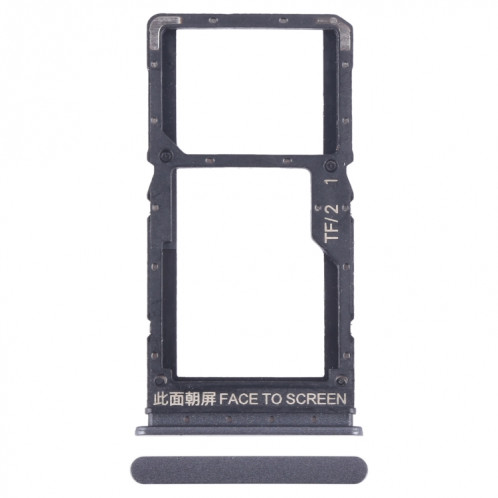 Pour Xiaomi Redmi Note 12 5G Plateau de carte SIM + Plateau de carte SIM / Micro SD (Noir) SH678B103-34