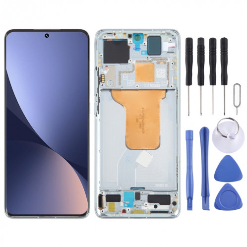 Pour Xiaomi 12S Matériau AMOLED d'origine Écran LCD Numériseur Assemblage complet avec cadre (Vert) SH830G1590-37