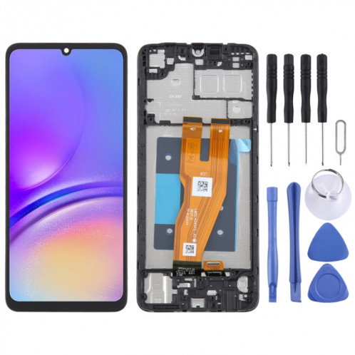 Pour Samsung Galaxy A05 SM-A055F Écran LCD d'origine numériseur complet avec cadre (noir) SH959B1370-37