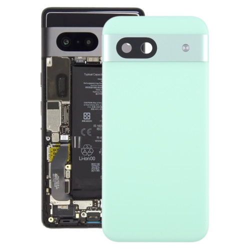 Pour Google Pixel 8a Couvercle arrière de la batterie d'origine avec couvercle d'objectif d'appareil photo (vert) SH84GL1121-37