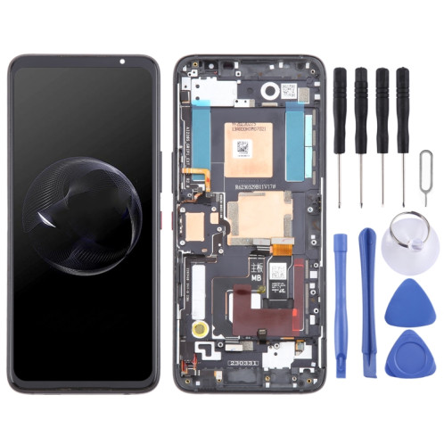 Pour Asus ROG Phone 7/7 Ultimate AMOLED Original écran LCD numériseur assemblage complet avec cadre (noir) SH48BL1886-37