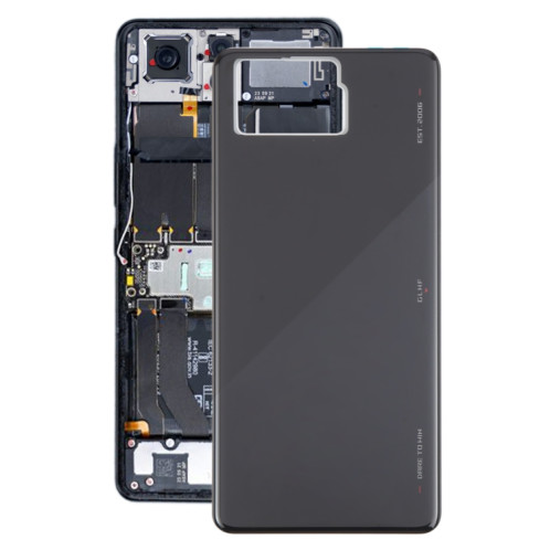 Pour Asus ROG Phone 8 Pro AI2401 AI2401_A Global Original Couvercle arrière de la batterie en verre (noir brillant) SH8JBL1350-37