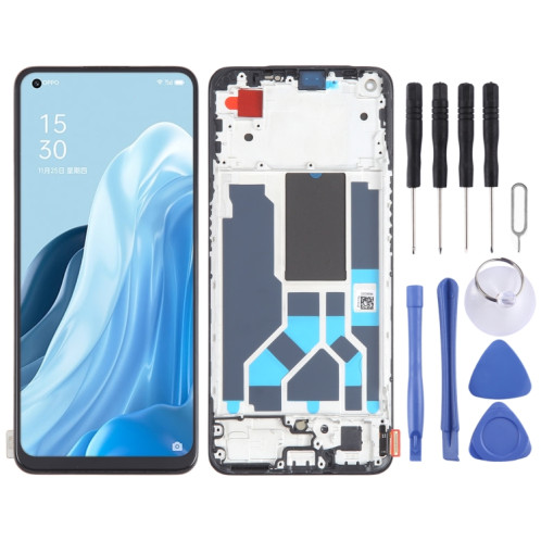 Écran LCD AMOLED d'origine pour l'assemblage complet du numériseur OPPO Reno7 SE 5G avec cadre SH9211145-36