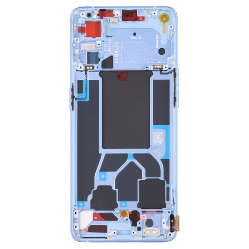 Pour OPPO Reno7 Pro 5G Front Housing LCD Frame Bezel Plate (Bleu) SH364L812-34