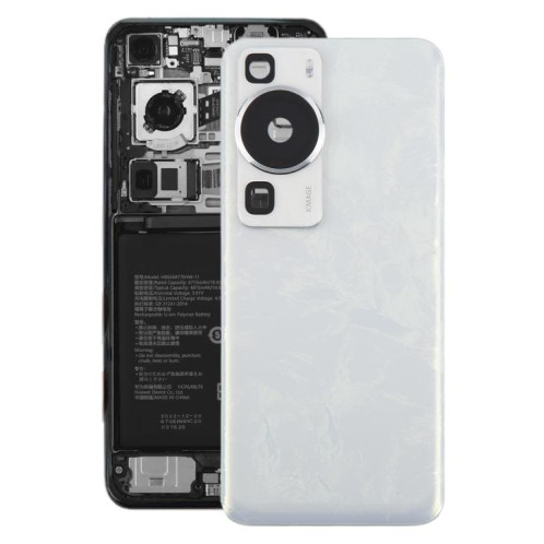 Cache arrière de batterie et objectif d'appareil photo pour Huawei P60 (blanc) SH56WL1759-37