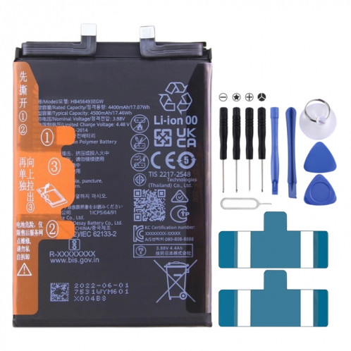 Remplacement de la batterie 4500mAh pour Huawei Nova 10 SE BNE-AL00 HB456493EGW SH95271471-33