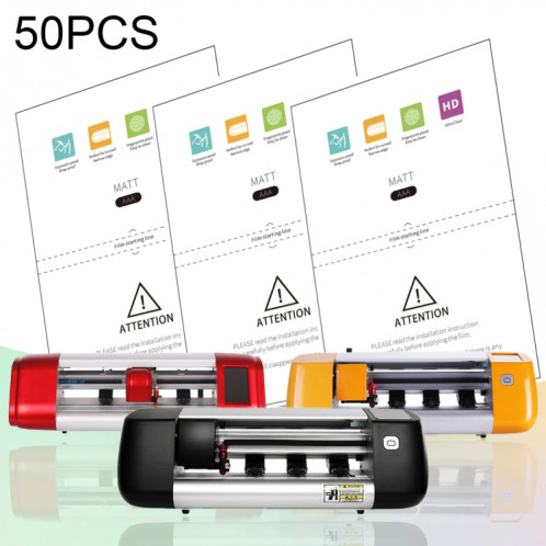 50 PCS F0002 Fournitures de Film Souple TPU Givré pour Protecteur Cutter SH0059815-38