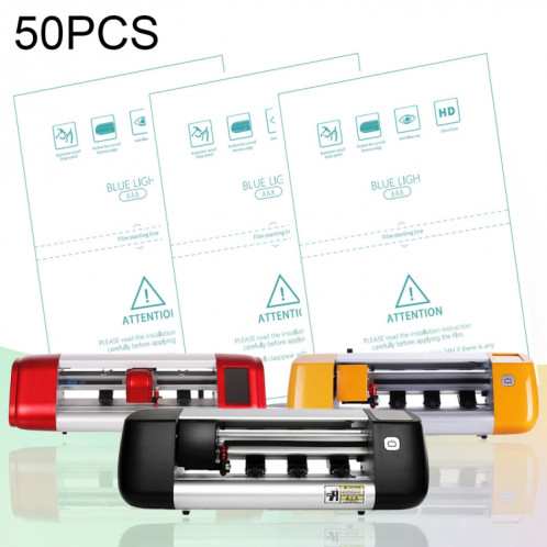 50 PCS F0004 Anti Blue-RayTPU Soft Film Fournitures pour Protector Cutter SH0096957-38