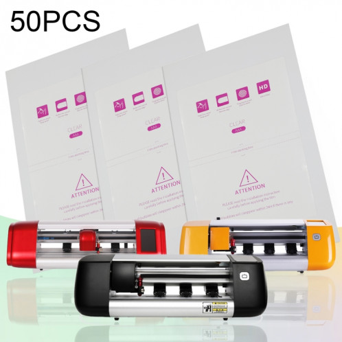50 PCS F0007 HD TPU Tablet Soft Film Fournitures pour Protector Cutter SH0099865-38