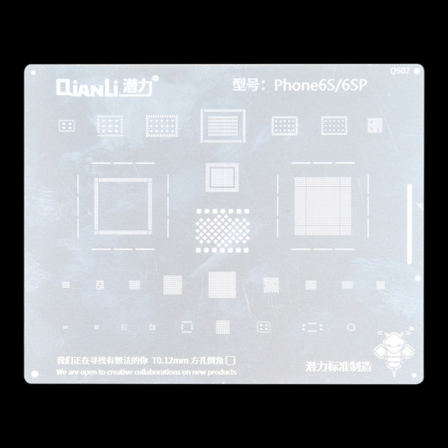 Qianli Bunmblebee pochoirs BGA Reballing Planting Tin Plate pour iPhone 6s / 6s Plus SQ017766-313
