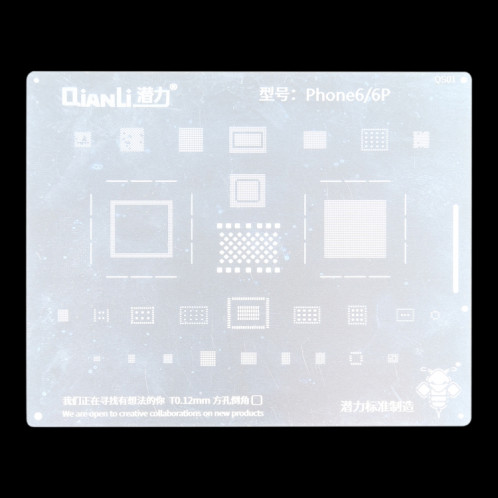 Qianli Bunmblebee Stencils BGA Reballing Planting Tin Plate pour iPhone 7/7 Plus SQ01791873-313