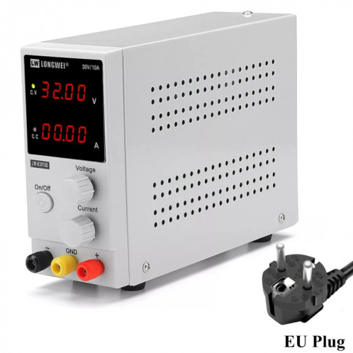 K3010D 30V 10A DC Commutation Alimentation Régulée Régulateur de Tension de Réparation de Téléphone (Prise UE) SH46EU950-37