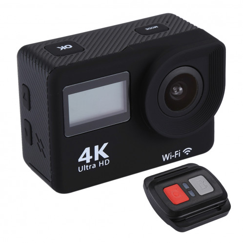 Caméra de sport WiFi HD 4K avec télécommande et boîtier étanche de 30 m, écran tactile LTPS de 2,0 pouces + écran frontal de 0,96 pouces, objectif grand angle de 170 degrés SC0046694-314