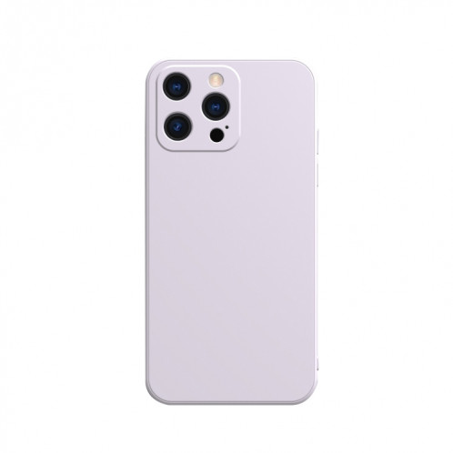 Couleur solide CUBE ESSAIRE LIQUIDE DOUCHE DE SILICONE DU SILICOLE DE FLANEL POUR IPHONE 13 PRO (PURPLE) SH302E15-38