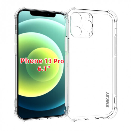 Hat-Prince Enkay Clear TPU Soft Soft Boot PROTECTION DROP Protection pour iPhone 13 Pro SE94031851-36