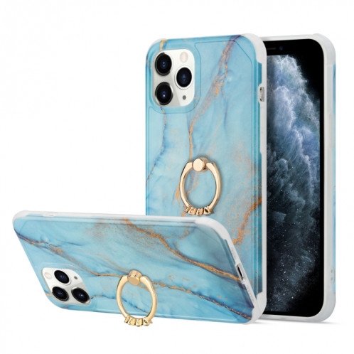 Pour iPhone 13 Pro Quatre Coins SPUB SPAIL SHOCPOWR BULCE DE COUVERTURE DOSSIBLE D'ARRIÈRE EN BACK AVEC BAGUE DE SHINESSONE MÉTAL (bleu) SH002H75-36