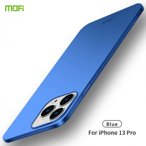 Pour iPhone 13 Pro Mofi Case Hard Ultra-Thin Gived PC (bleu) SM303B964-36